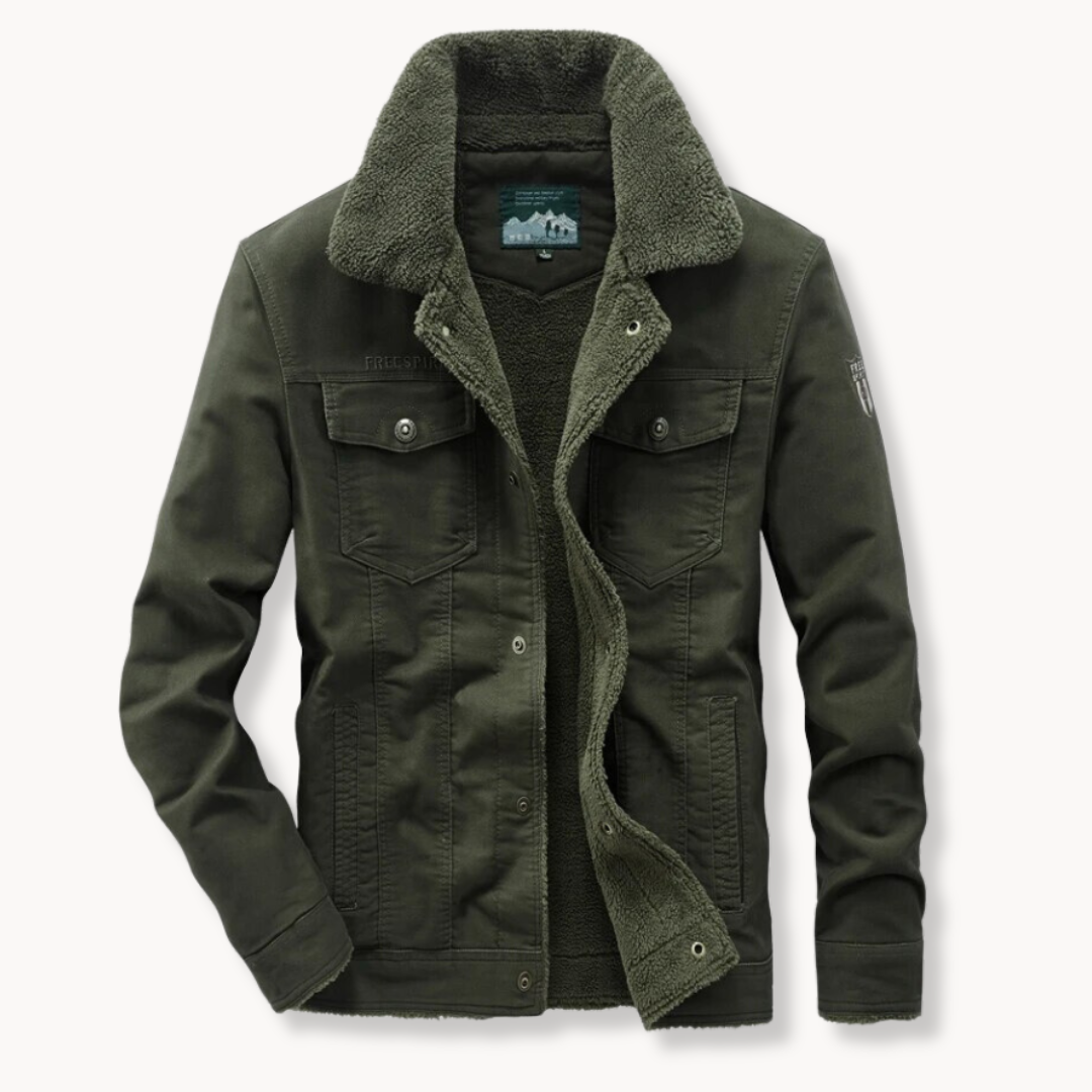 Army green sherpa jacket on sale