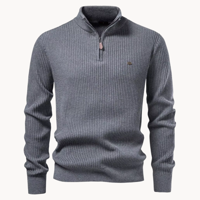 Wexley Ribbed Quarter Zip Sweater