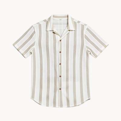 Chemise rayée à col ouvert Marlowe