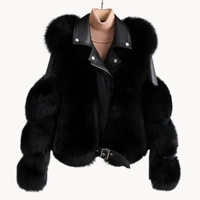 Chaqueta de piel con forro de piel sintética Bria