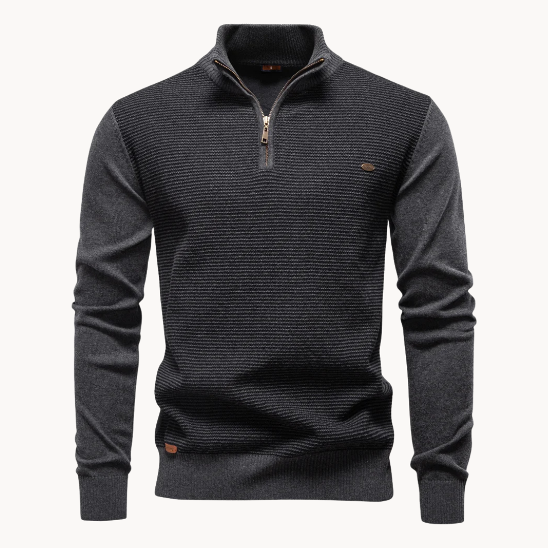 Lakeside Textured Quarter Zip Sweater
