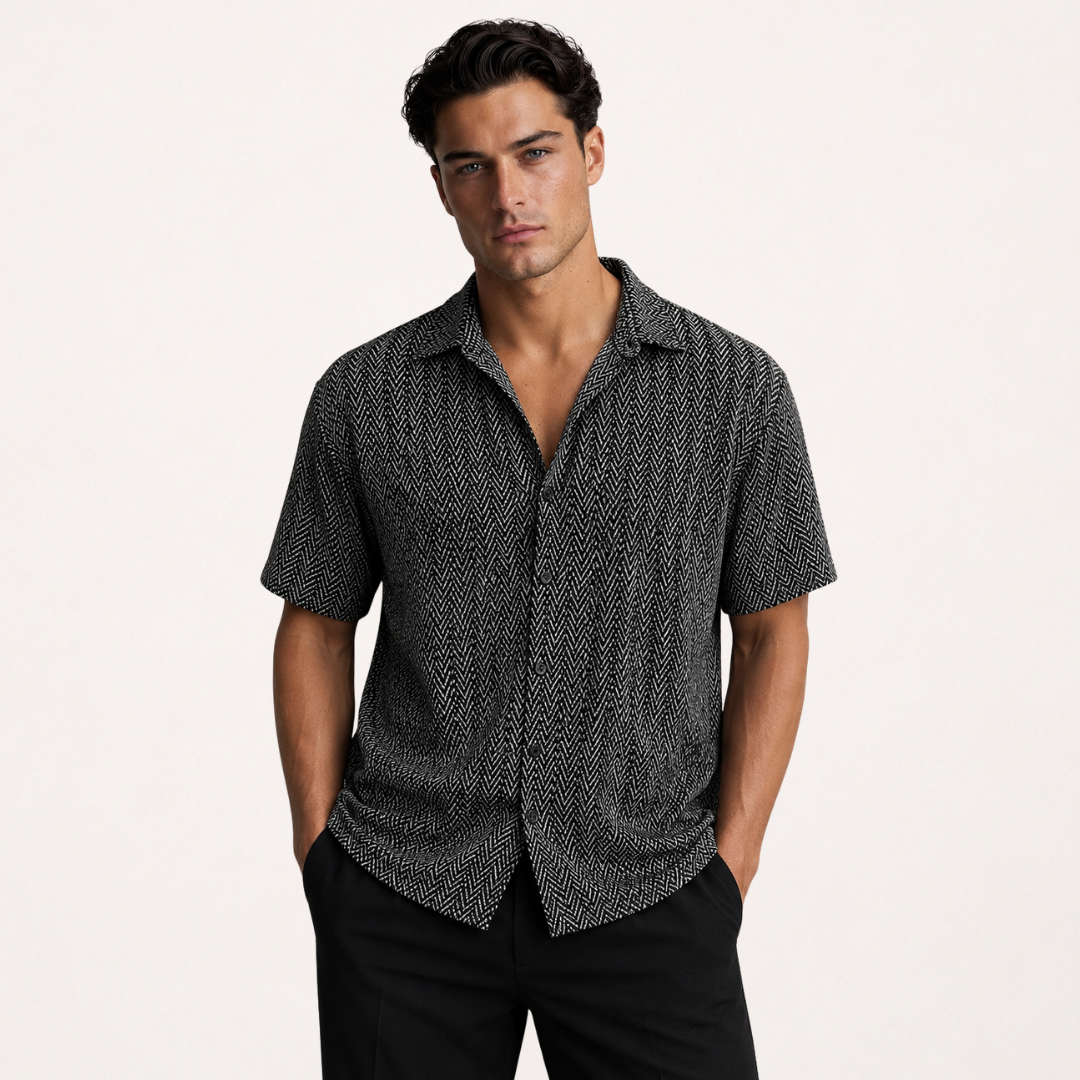 Wexford Herringbone Camp Shirt