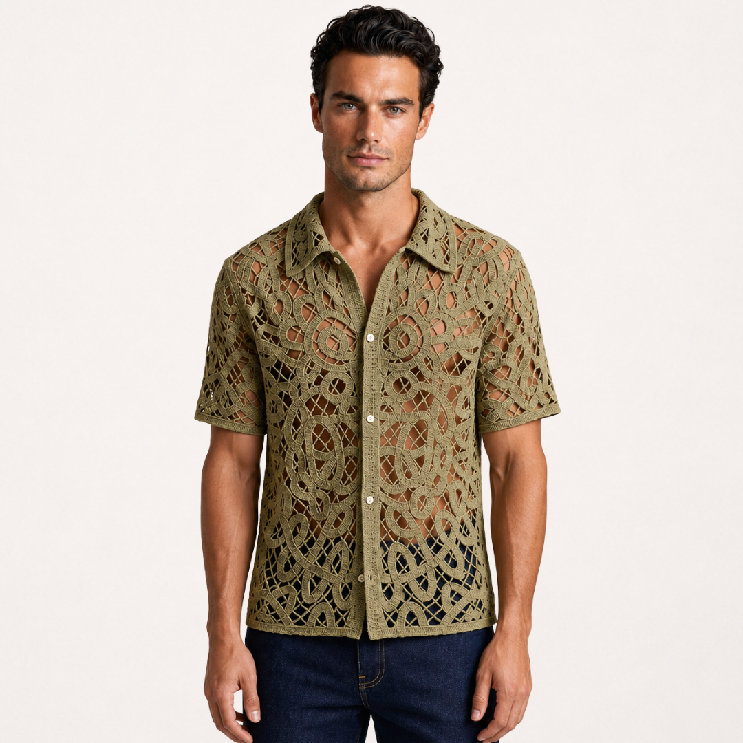 Aldric Sage Crochet Shirt