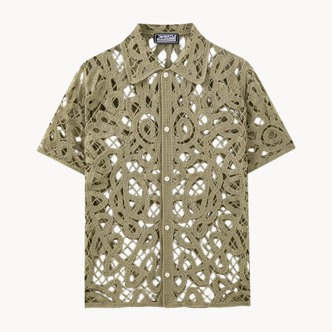 Aldric Sage Crochet Shirt