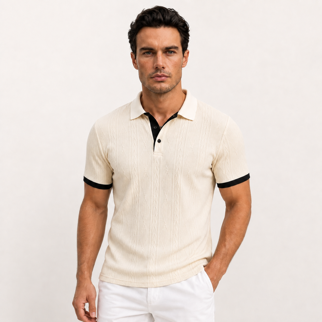 Kellan Cable Knit Polo