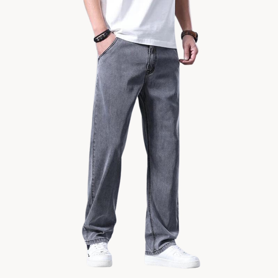 【BAON】Tough Summer Pintuck Denim Pants - Tencel 100 Forte Summer Jeans