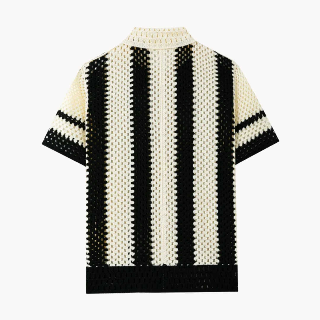 Torrin Open Crochet Camp Shirt