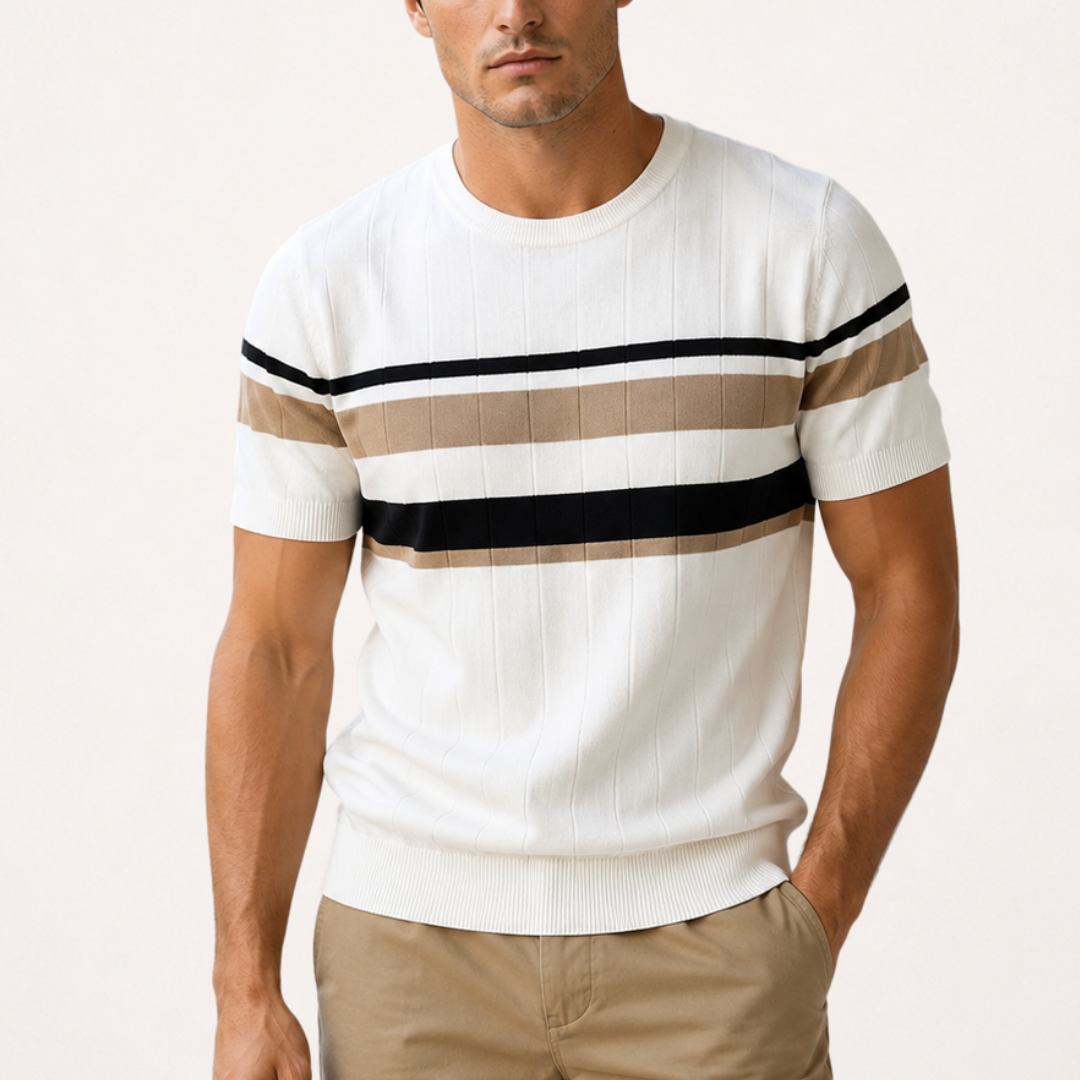Sterling Color-Block Ribbed Tee