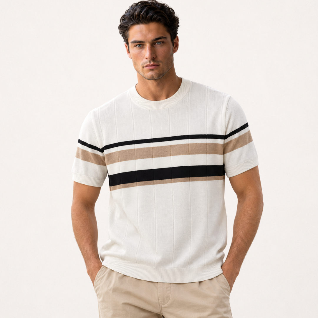 Sterling Color-Block Ribbed Tee