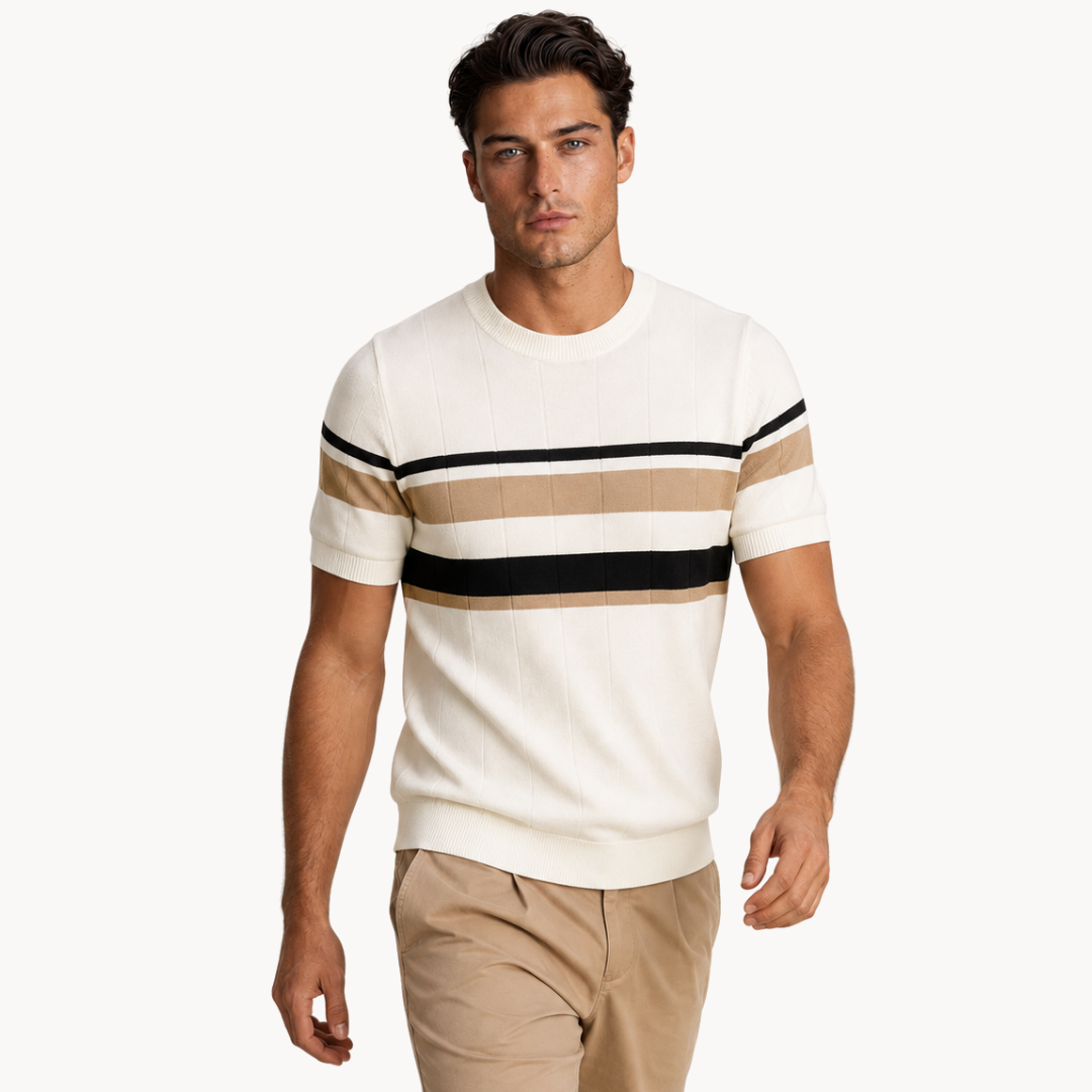 Sterling Color-Block Ribbed Tee