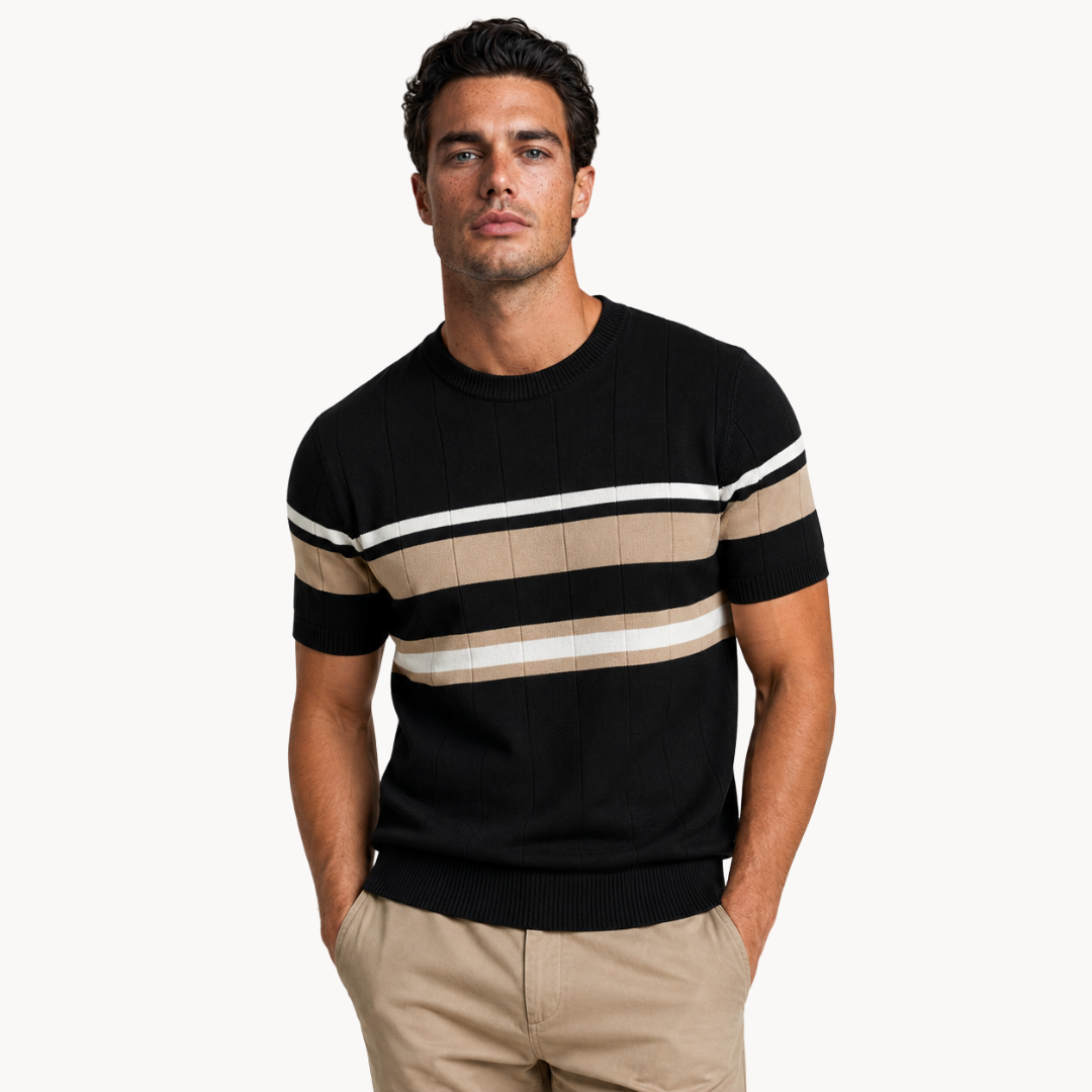 Sterling Color-Block Ribbed Tee
