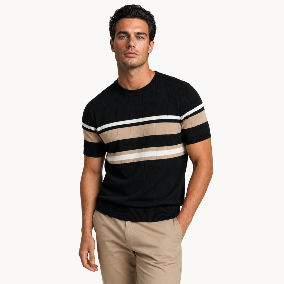 Sterling Color-Block Ribbed Tee