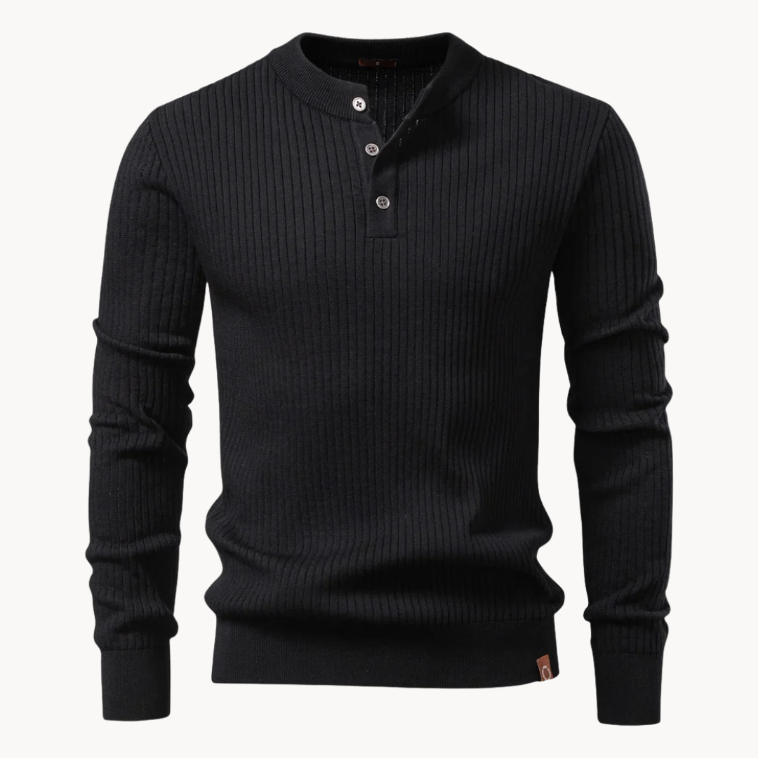 Stanton Rib-Knit Henley