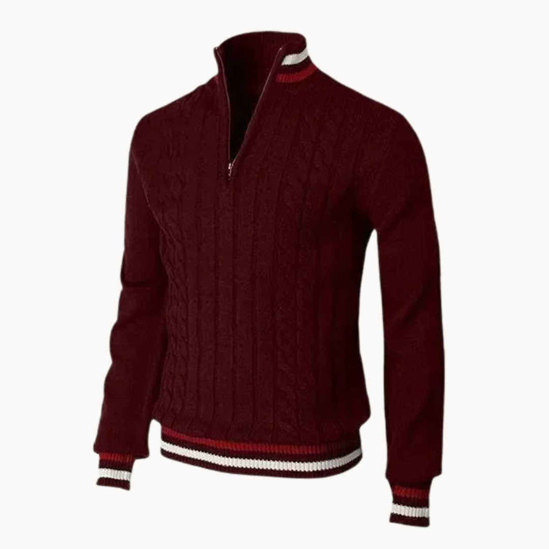 Carlisle Cable Quarter Zip Sweater