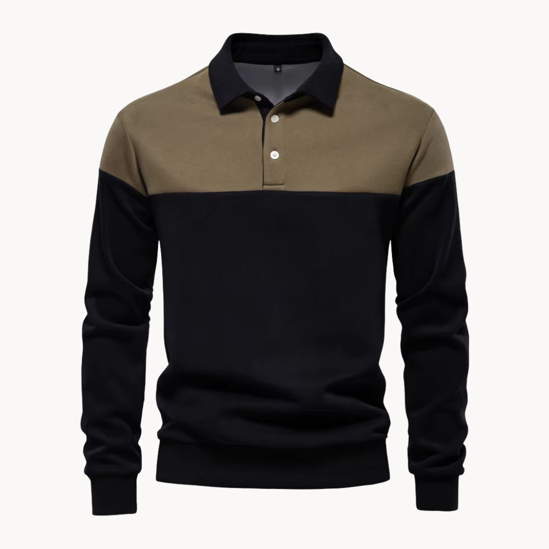 Beckett Colorblock Rugby Polo Sweatshirt