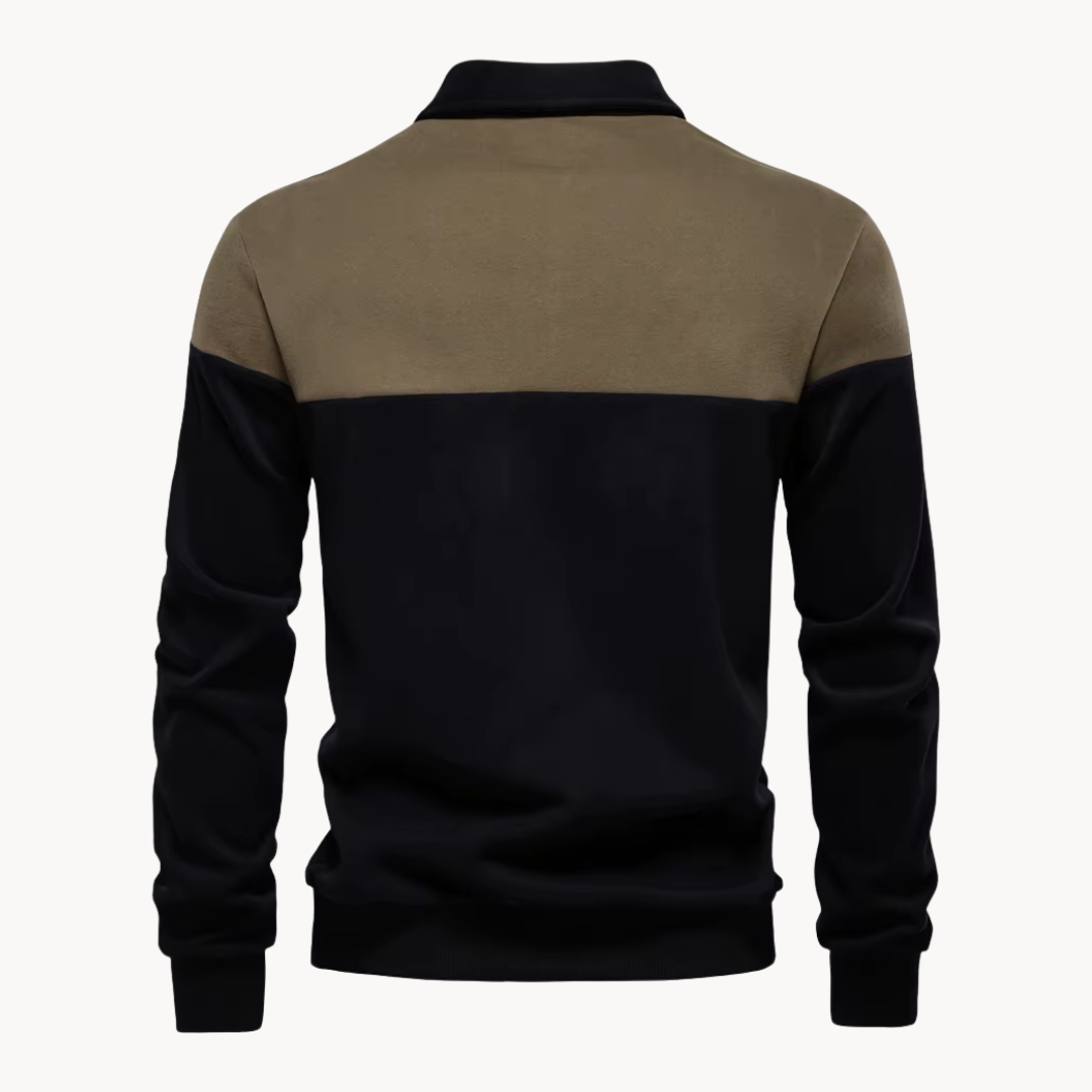 Beckett Colorblock Rugby Polo Sweatshirt