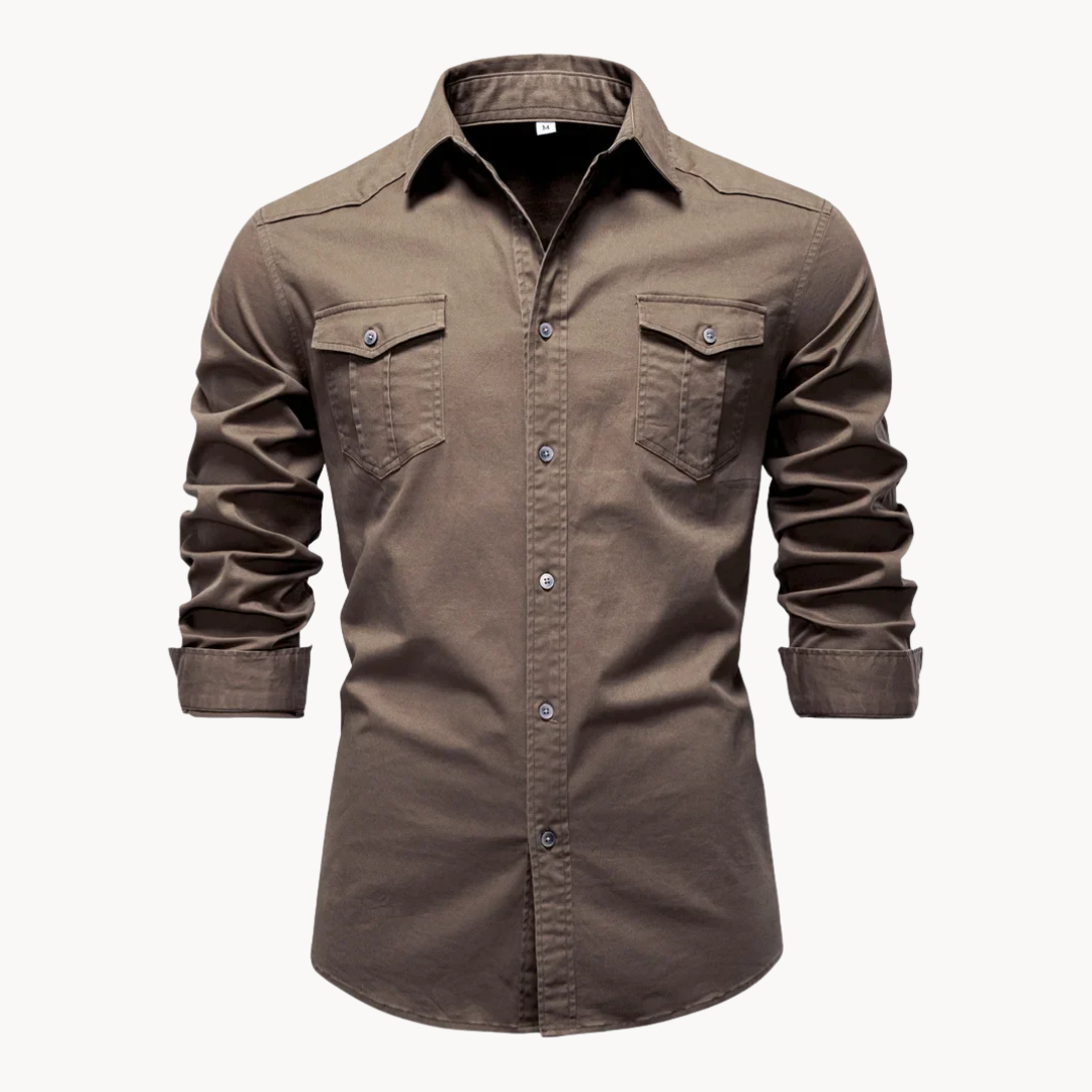Chemise Hartley en coton avec poches