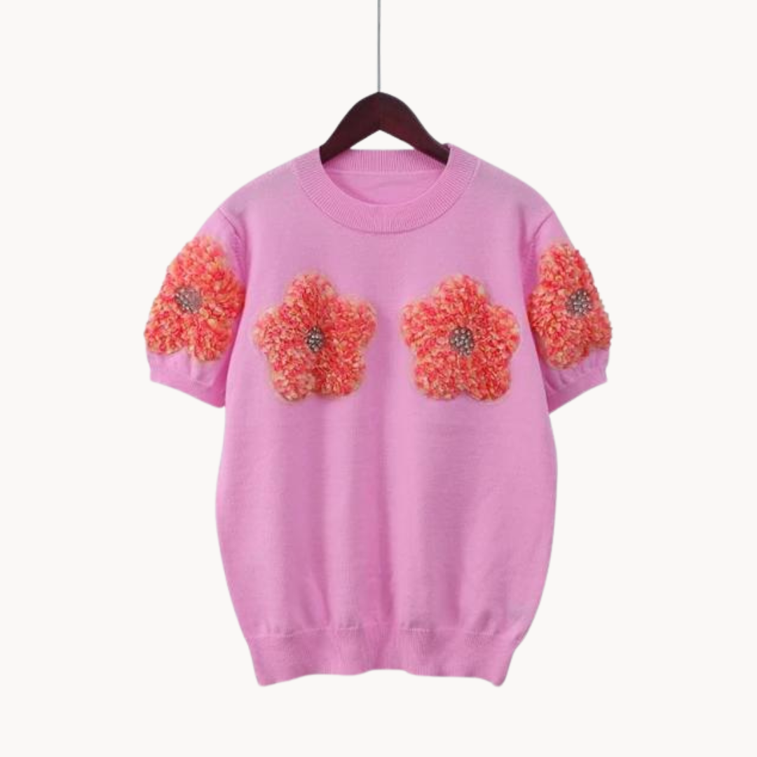 Mireille Flower Sweater Shirt