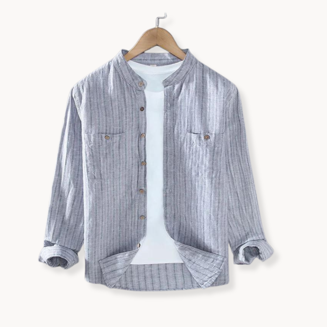 Conall Linen Cotton Button Shirt