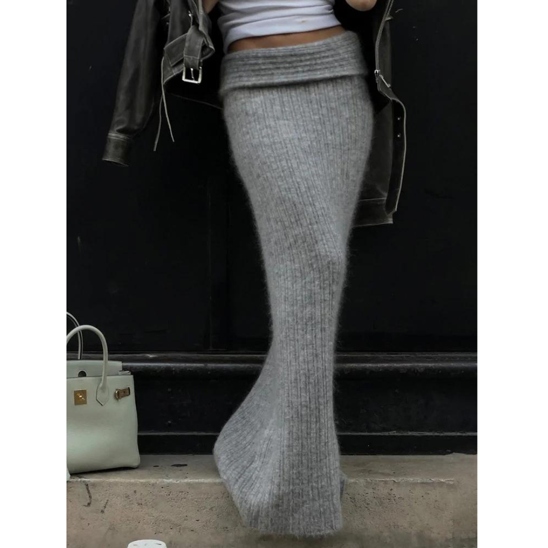 Low-rise Knit Maxi Skirt