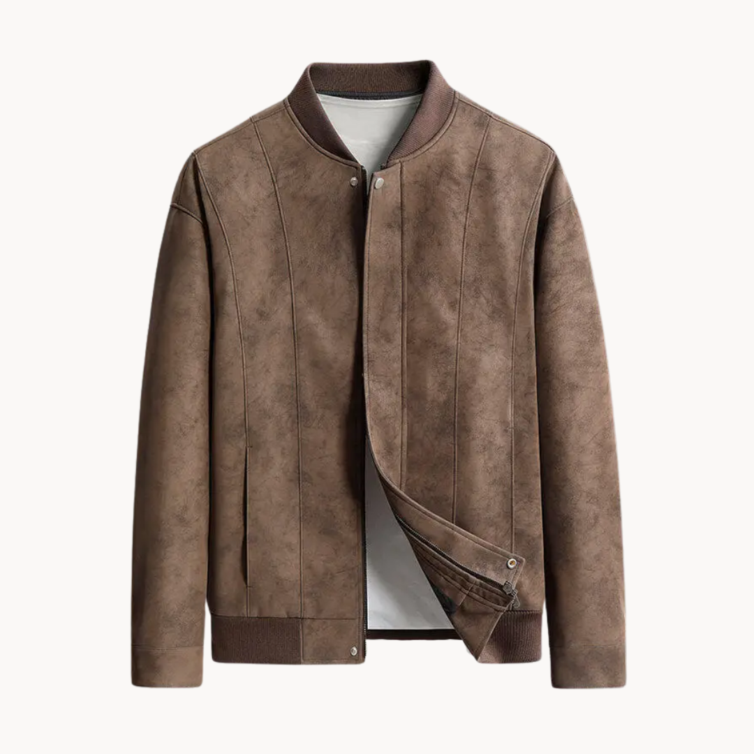 Harbor Suede Bomber Jacket