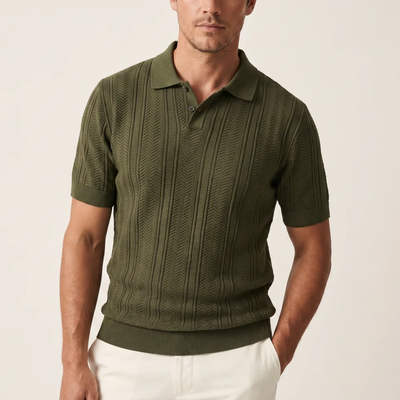 Polo en maille texturée Rourke