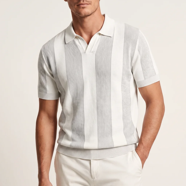 Halsey Striped Knit Polo