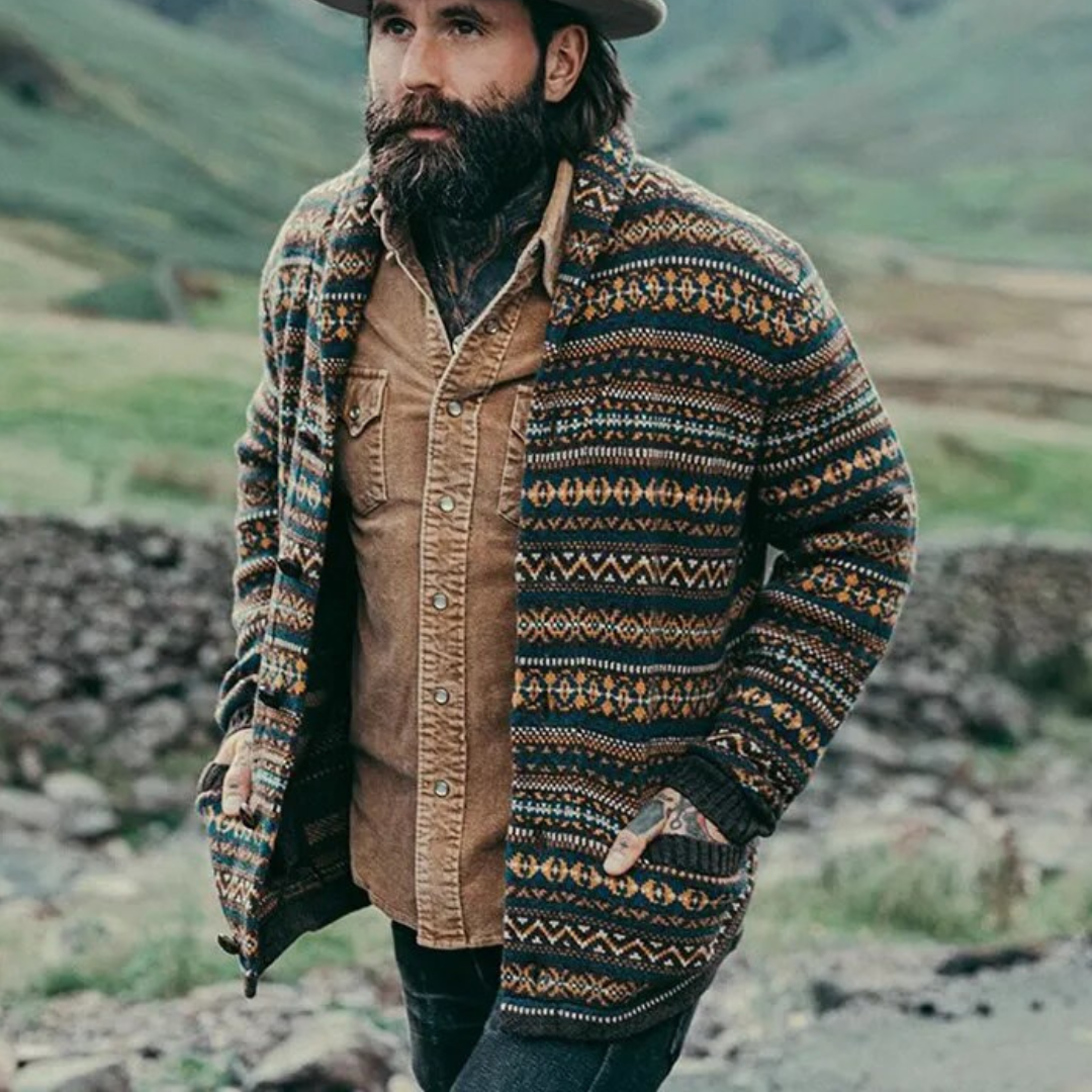 Open shawl 2025 cardigan mens