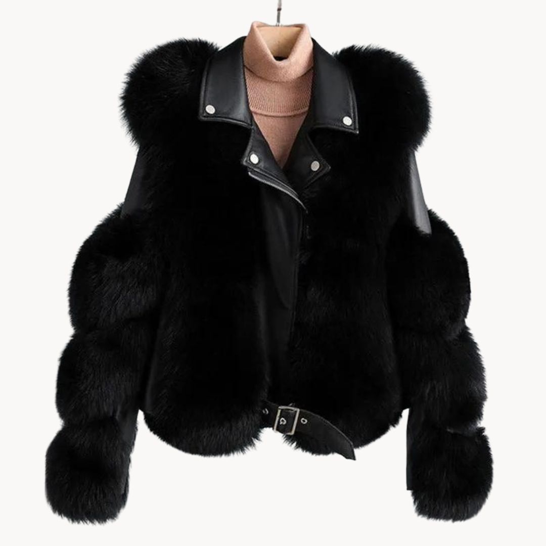Bria Leather Fur Jacket
