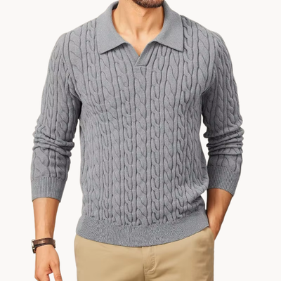 Sinclair Cable Knit Polo